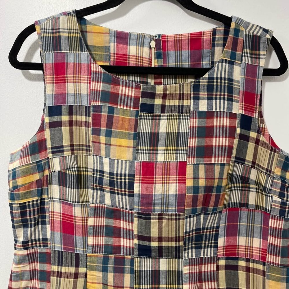Madras Plaid Y2k Vintage Classic North Style Preppy Cottagecore Dress [Size 12] - Picture 3 of 10